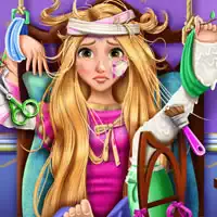 Sarışın Prenses Rapunzel Hastane Kurtarma