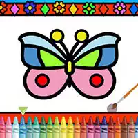 蝶に色を付けて飾る ゲームのスクリーンショット