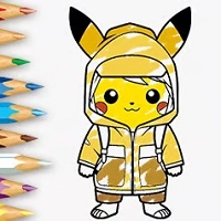 coloring_book_cute_raincoat_pikachu खेल