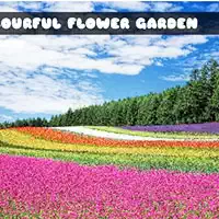カラフルな花の庭のジグソー ゲームのスクリーンショット