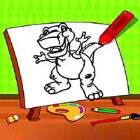Easy Kids Coloring Dinosaur pelin kuvakaappaus