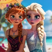 elsa_and_anna_beach_selfie თამაშები