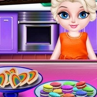 elsa_little_chef_rainbow_baking Oyunlar