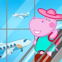 hippo_family_airport_adventure ហ្គេម