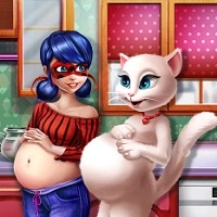 lady_and_kitty_pregnant_bffs Խաղեր