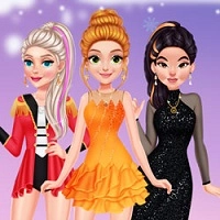 princesses_ice_skating_dress_up Խաղեր