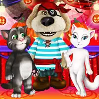 talking_tom_and_angela_halloween_party Игры