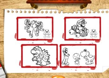 Vissza Az Iskolába Mario Színező játék képernyőképe