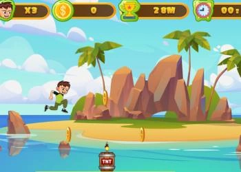 Ben 10: Corriendo Por La Isla captura de pantalla del juego