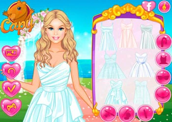 結婚式のためにバービー人形をドレスアップ ゲームのスクリーンショット