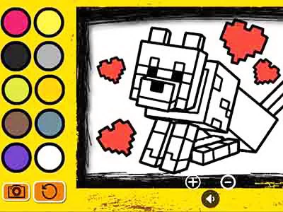 Gemakkelijk Kinderen Kleurplaten Minecraft schermafbeelding van het spel