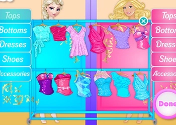 Elsa və Barbie Moda Müsabiqəsi oyun ekran görüntüsü