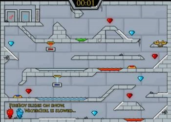 Fireboy Et Watergirl : Le Temple De Glace ) capture d'écran du jeu
