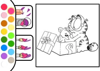 Página Para Colorir Do Garfield captura de tela do jogo
