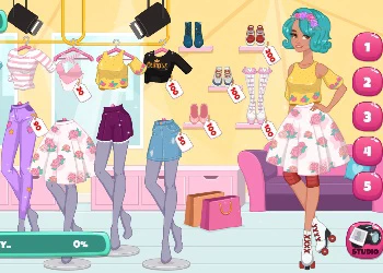 Mädchen-Foto-Shopping-Dress-Up Spiel-Screenshot