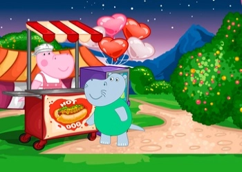 Hippo Valentine's Cafe game screenshot