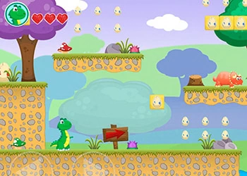 Klein Dino-Avontuur schermafbeelding van het spel