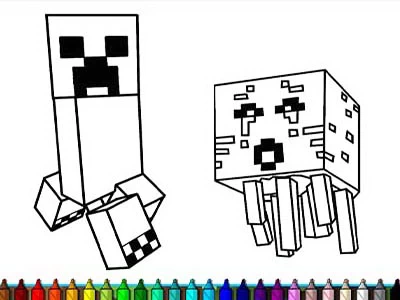 Zabawna Kolorowanka Do Gry Minecraft zrzut ekranu gry