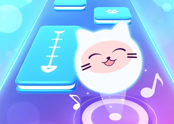 Hudební Kočka! Hra S Klavírními Dlaždicemi 3D snímek obrazovky hry