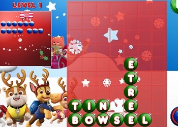 Nick Jr. Weihnachts-Wortblöcke Spiel-Screenshot