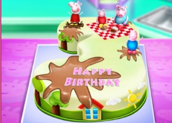 Gotowanie Tortu Urodzinowego Świnka Peppa zrzut ekranu gry