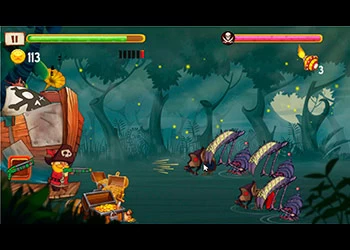 Pirates vs Zombies game screenshot