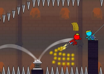 Červený A Modrý Stickman 2 snímek obrazovky hry