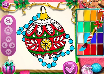 Santa Vánoční Zbarvení snímek obrazovky hry