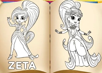 Libri I Ngjyrosjes Shimmer And Shine pamje nga ekrani i lojës