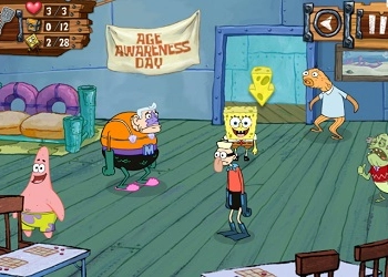 Spongebob Spellen: Missie door de Tijd schermafbeelding van het spel