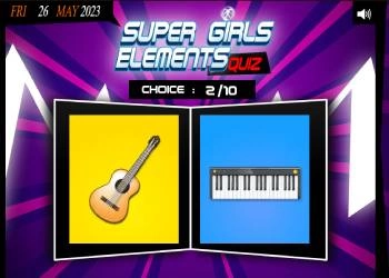 Κουίζ Super Girls Elements στιγμιότυπο οθόνης παιχνιδιού