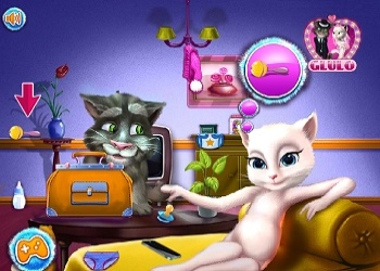 Talking Angela e o Bebê Recém-Nascido captura de tela do jogo