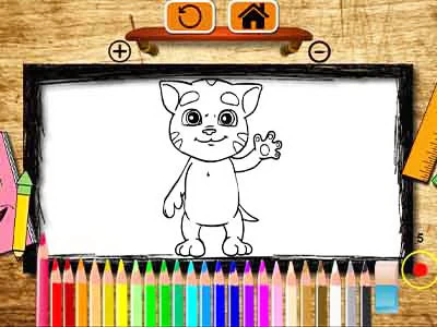 Libro Para Colorear De Talking Tom captura de pantalla del juego