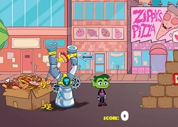 Teen Titans Go! Jogos: Ataque de Lanches captura de tela do jogo